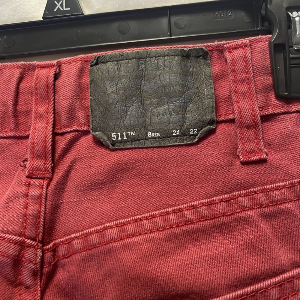 Red Levis 511 Slim Fit Jeans
